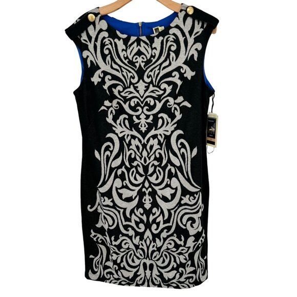 Jillian Taylor Dresses & Skirts - Jillian Taylor Women's Black & White Sleeveless Dress Bold Pattern Size 12 new